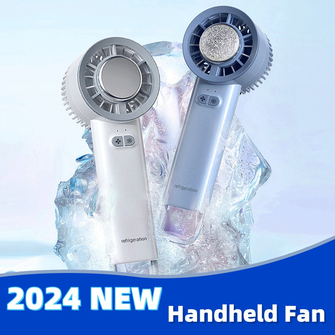 2024 Summer Gadget Handheld Turbo Jet Fan Mini Portable Ice Cold Fan